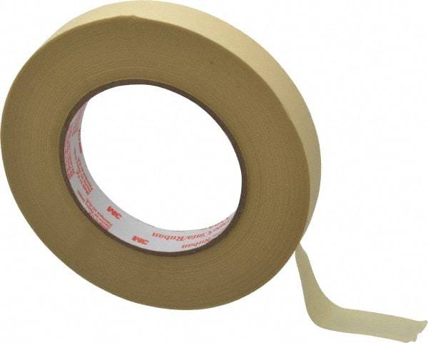 3M - 3/4" Wide x 60 Yd Long Tan Paper Masking Tape - Series 2380, 7.2 mil Thick, 28 In/Lb Tensile Strength - Best Tool & Supply