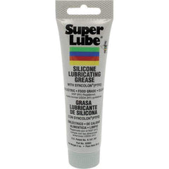 Synco Chemical - 3 oz Tube Silicone General Purpose Grease - Translucent White, Food Grade, 500°F Max Temp, NLGIG 2, - Best Tool & Supply