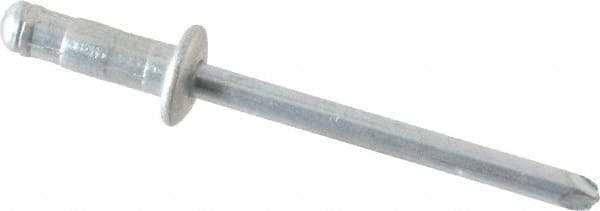 RivetKing - Size 52-53 Dome Head Steel Multi Grip Blind Rivet - Steel Mandrel, 0.056" to 0.196" Grip, 0.312" Head Diam, 0.192" to 0.196" Hole Diam, 0.437" Length Under Head, 5/32" Body Diam - Best Tool & Supply