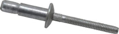 RivetKing - Size 86 Dome Head Aluminum Structural with Locking Stem Blind Rivet - Aluminum Mandrel, 0.08" to 3/8" Grip, 0.525" Head Diam, 0.261" to 0.272" Hole Diam, 0.56" Length Under Head, 1/4" Body Diam - Best Tool & Supply