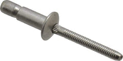 RivetKing - Size 86 Dome Head Stainless Steel Structural with Locking Stem Blind Rivet - Stainless Steel Mandrel, 0.08" to 3/8" Grip, 0.525" Head Diam, 0.261" to 0.276" Hole Diam, 0.56" Length Under Head, 1/4" Body Diam - Best Tool & Supply