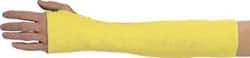 MCR Safety - Yellow Kevlar Cut Resistant Sleeve - 18" Long Sleeve, Made with Thumb Hole - Best Tool & Supply