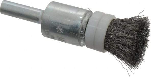 Anderson - 1/2" Brush Diam, Crimped, Flared End Brush - 1/4" Diam Shank, 20,000 Max RPM - Best Tool & Supply