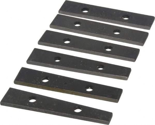 Value Collection - 0.5 to 5° Angle, 3-1/2 Inch Long, Angle Block Set - 5/32 Inch Thick, 55-60 Rc Hardness, 6 Pieces - Best Tool & Supply