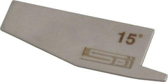 SPI - 165° Complementary Angle, Stainless Steel Angle Gage - 15° Primary Angle - Best Tool & Supply