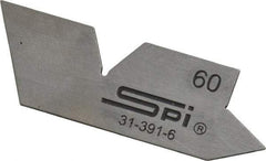 SPI - 120° Complementary Angle, Stainless Steel Angle Gage - 60° Primary Angle - Best Tool & Supply