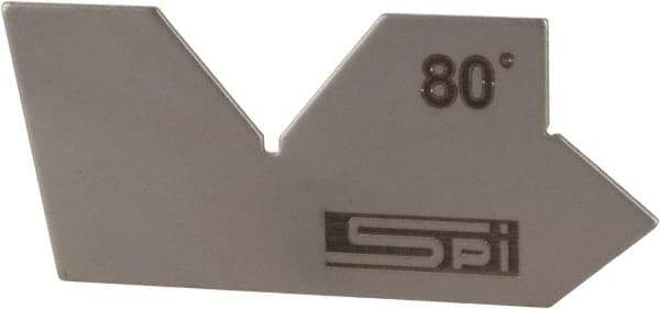 SPI - 100° Complementary Angle, Stainless Steel Angle Gage - 80° Primary Angle - Best Tool & Supply