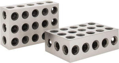 Value Collection - 0.0003 Squareness Per Inch, Hardened Steel, 2-4-6 Block with 23 Hole Setup Block - 0.0001 to 0.0007 Inch Overall Tolerance, 5/8-11 Inch Tapped Hole Size, 56-60 HRC Hardness, Sold As Matched Pair - Best Tool & Supply