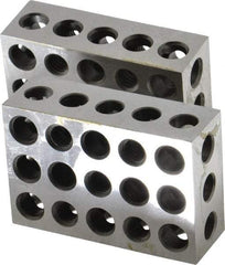 Suburban Tool - 0.0001 Squareness Per Inch, Hardened Steel, 1-2-3 Block with 23 Hole Setup Block - 3/8 - 16 Inch Tapped Hole Size, Sold As Matched Pair - Best Tool & Supply