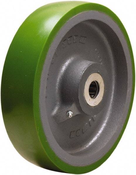 Hamilton - 10 Inch Diameter x 2-1/2 Inch Wide, Polyurethane on Cast Iron Caster Wheel - 2,500 Lb. Capacity, 3-1/4 Inch Hub Length, 1-1/4 Inch Axle Diameter, Tapered Roller Bearing - Best Tool & Supply