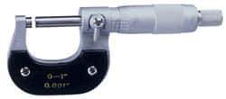 Value Collection - 8 to 9" Range, 0.0001" Graduation, Mechanical Outside Micrometer - Ratchet Stop Thimble - Best Tool & Supply