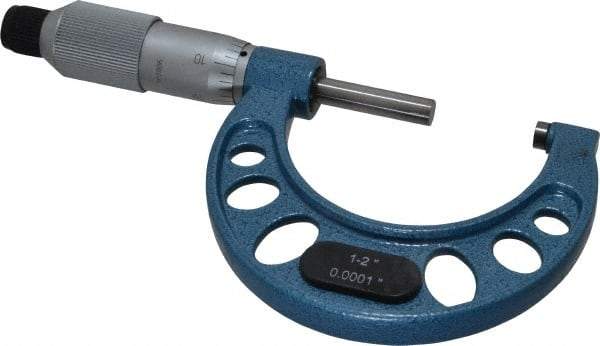 Fowler - 1 to 2" Range, 0.0001" Graduation, Mechanical Outside Micrometer - Friction Thimble, Accurate to 0.00015" - Best Tool & Supply