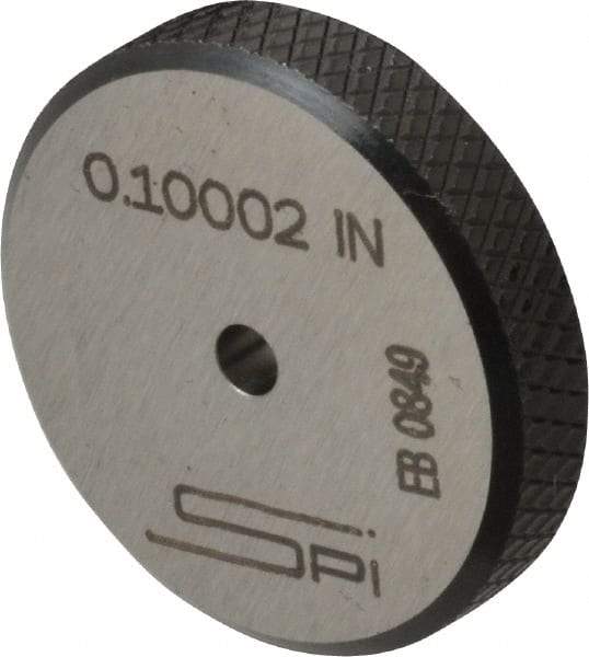 SPI - 0.1" Inside x 0.98" Outside Diameter, 0.28" Thick, Setting Ring - Accurate to 0.00006", Silver - Best Tool & Supply