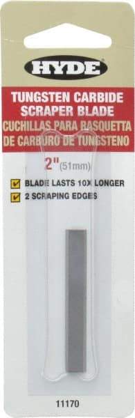 Hyde Tools - Solid Carbide 2-Edge Scraper Replacement Blade - 5-7/8" Blade Length x 2" Blade Width, For 10610 - Best Tool & Supply