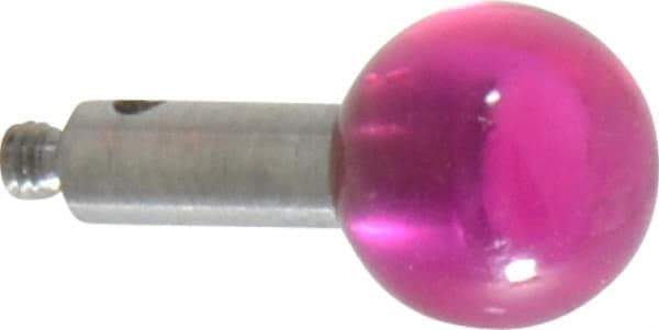 SPI - 8 mm Ball Diameter, M2 Thread, Ruby Point Ball Tip CMM Stylus - 12 mm Overall Length - Best Tool & Supply