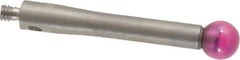 SPI - 4 mm Ball Diameter, M2 Thread, Ruby Point Ball Tip CMM Stylus - 20 mm Overall Length - Best Tool & Supply