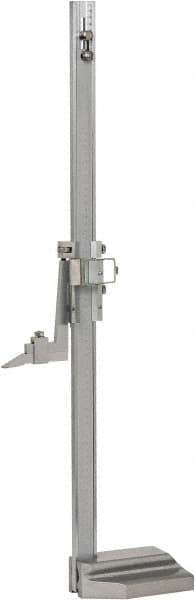 Value Collection - 0 to 24 Inch Measurement, 0.001 Inch Graduation, Vernier Height Gage - Satin Chrome Finish, Steel, 7 Inch Long x 4.7 Inch Wide - Best Tool & Supply