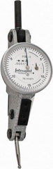 INTERAPID - 0.06 Inch Range, 0.0005 Inch Dial Graduation, Horizontal Dial Test Indicator - 1.2 Inch White Dial, 0-15-0 Dial Reading - Best Tool & Supply