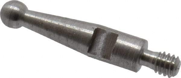 SPI - 0.078" Ball Diam, Steel, Ball Test Indicator Contact Point - 1/2" Contact Point Length, Use with Peacock Test Indicators - Best Tool & Supply