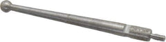 SPI - 0.12" Ball Diam, Steel, Ball Test Indicator Contact Point - 1-1/2" Contact Point Length, Use with Mitutoyo Test Indicators - Best Tool & Supply