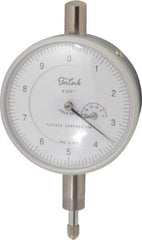 Teclock - 0.05" Range, 0-10 Dial Reading, 0.0001" Graduation Dial Drop Indicator - 2-13/64" Dial, 0.01" Range per Revolution, 0.0002" Accuracy, Revolution Counter - Best Tool & Supply