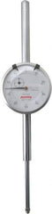 Peacock - 2" Range, 0-100 Dial Reading, 0.001" Graduation Dial Drop Indicator - 2-3/64" Dial, 0.005" Accuracy, Revolution Counter - Best Tool & Supply