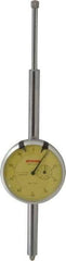 Peacock - 50mm Range, 0-100 Dial Reading, 0.01mm Graduation Dial Drop Indicator - 2-3/64" Dial, Revolution Counter - Best Tool & Supply