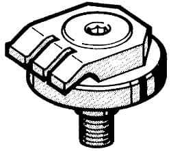 Mitee-Bite - 7-1/2mm Clamping Height, 880 Lb Clamping Pressure, Raised Height Swivel Stop Positioning Stop - 7-1/2mm Jaw Height, Spring Steel, Series Mitee-Bite Kopal Mini Clamps - Best Tool & Supply