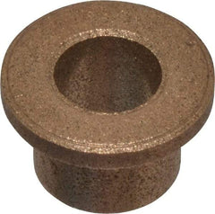 Boston Gear - 5/16" Inside x 7/16" Outside Diam, Oil Impregnated Bronze Sleeve Bearing - 5/8" Flange Outside Diam, 3/32" Flange Thickness, 3/8" OAL - Best Tool & Supply