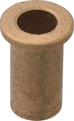 Boston Gear - 3/8" Inside x 1/2" Outside Diam, Oil Impregnated Bronze Sleeve Bearing - 11/16" Flange Outside Diam, 3/32" Flange Thickness, 1" OAL - Best Tool & Supply