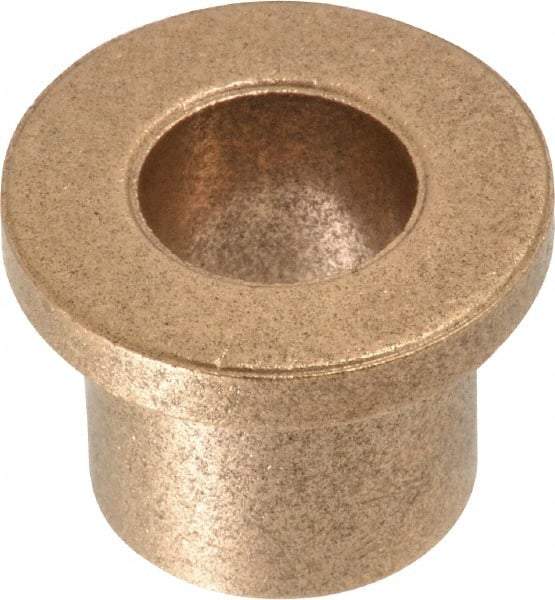 Boston Gear - 7/16" Inside x 5/8" Outside Diam, Oil Impregnated Bronze Sleeve Bearing - 7/8" Flange Outside Diam, 1/8" Flange Thickness, 5/8" OAL - Best Tool & Supply