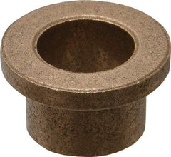 Boston Gear - 1/2" Inside x 5/8" Outside Diam, Oil Impregnated Bronze Sleeve Bearing - 7/8" Flange Outside Diam, 1/8" Flange Thickness, 1/2" OAL - Best Tool & Supply