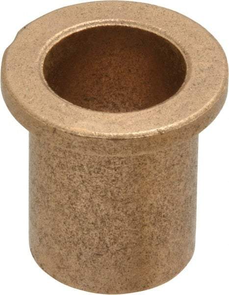 Boston Gear - 5/8" Inside x 3/4" Outside Diam, Oil Impregnated Bronze Sleeve Bearing - 1" Flange Outside Diam, 1/8" Flange Thickness, 1" OAL - Best Tool & Supply