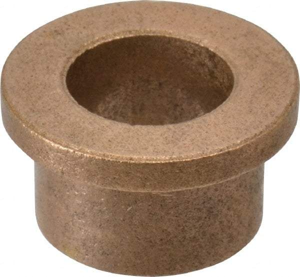 Boston Gear - 5/8" Inside x 7/8" Outside Diam, Oil Impregnated Bronze Sleeve Bearing - 1-1/8" Flange Outside Diam, 5/32" Flange Thickness, 5/8" OAL - Best Tool & Supply