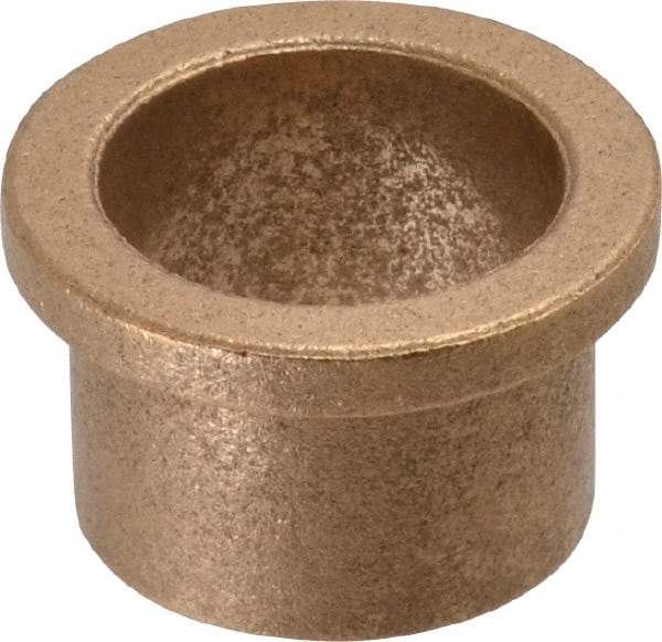 Boston Gear - 7/8" Inside x 1" Outside Diam, Oil Impregnated Bronze Sleeve Bearing - 1-1/4" Flange Outside Diam, 5/32" Flange Thickness, 3/4" OAL - Best Tool & Supply