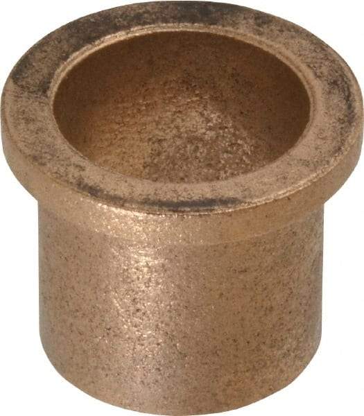 Boston Gear - 7/8" Inside x 1" Outside Diam, Oil Impregnated Bronze Sleeve Bearing - 1-1/4" Flange Outside Diam, 5/32" Flange Thickness, 1" OAL - Best Tool & Supply