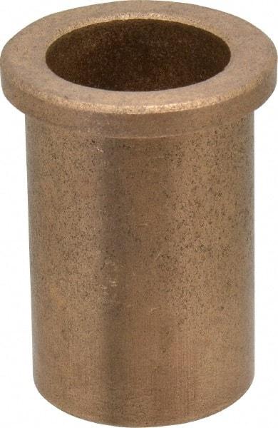 Boston Gear - 1" Inside x 1-1/4" Outside Diam, Oil Impregnated Bronze Sleeve Bearing - 1-1/2" Flange Outside Diam, 3/16" Flange Thickness, 2" OAL - Best Tool & Supply