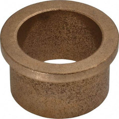 Boston Gear - 1-1/4" Inside x 1-1/2" Outside Diam, Oil Impregnated Bronze Sleeve Bearing - 1-3/4" Flange Outside Diam, 3/16" Flange Thickness, 1" OAL - Best Tool & Supply