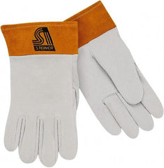 Steiner - Size S Unlined Deerskin Welding Glove - 9-1/2" OAL, Safety Cuff, For TIG - Best Tool & Supply