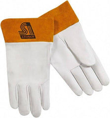 Steiner - Size L Unlined Kidskin Welding Glove - 11" OAL, Safety Cuff, For TIG - Best Tool & Supply