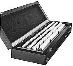 Mahr - 111 Piece, 0.5 to 100mm, Grade 2, Ceramic Gage Block Set - Rectangular - Best Tool & Supply