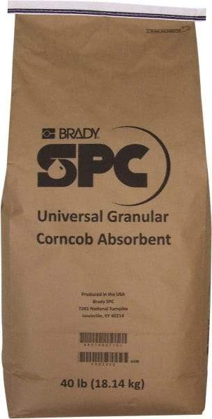 Brady SPC Sorbents - 40 Lb Bag Corncob Granular Sorbent - Universal Use - Best Tool & Supply