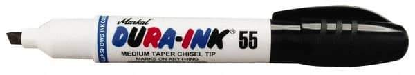 Markal - Black Permanent Marker - Chisel Tip - Best Tool & Supply