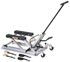 OTC - 1,500 Lb Motorcycle Lift - 4 Locking Positions, 3-1/2 to 16-3/4" High, 17-1/4" Skid Length x 3-1/8 Skid Width - Best Tool & Supply