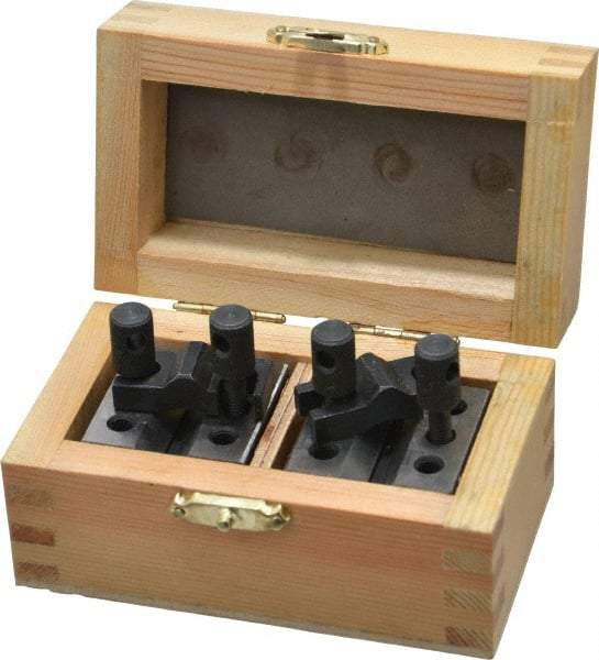 Value Collection - 0.575" Max Capacity, 90° Angle, Hardened Steel V-Block - 1-3/8" Long x 1-3/8" Wide x 1-3/16" High, Sold as 2 Block Set - Best Tool & Supply