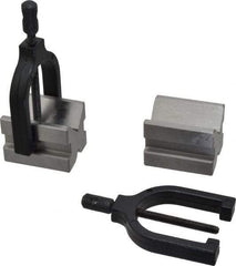 Value Collection - 1/2 to 1-3/32" Capacity, 90° Angle, Tool Steel V-Block - 2" Long x 1-1/2" Wide x 1-1/2" High, Sold as 2 Block Set - Best Tool & Supply