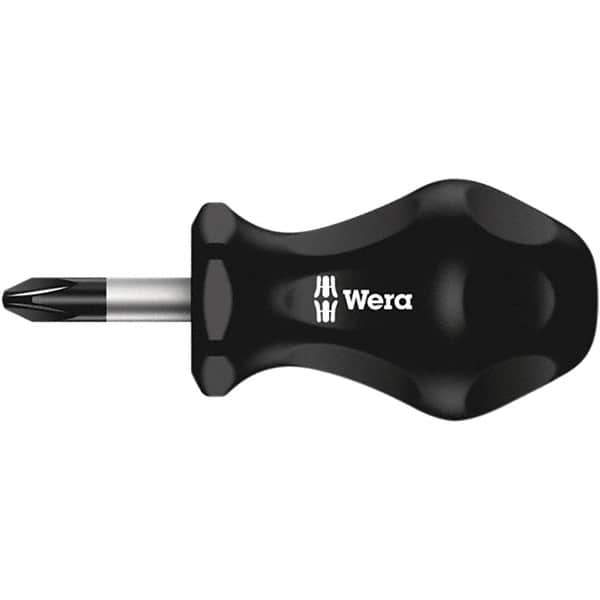 Wera - #2 Point, 1" Blade Length Posidrive Screwdriver - 79mm OAL - Best Tool & Supply