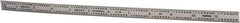 PEC Tools - 12" Long, 1/100, 1/64, 1/50, 1/32" Graduation, Flexible Steel Rule - 16R Graduation Style, 1/2" Wide, Silver, Satin Chrome Finish - Best Tool & Supply