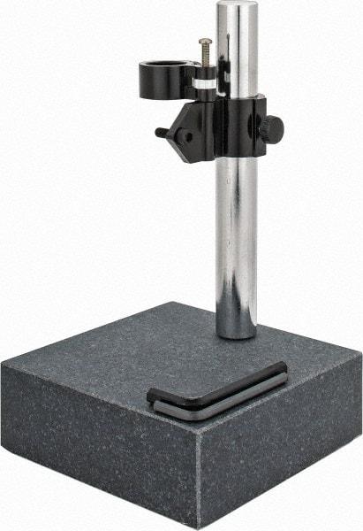 Value Collection - Granite, Rectangular Base, Comparator Gage Stand - 10" High, 6" Base Length x 6" Base Width x 2" Base Height - Best Tool & Supply