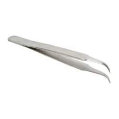 Value Collection - 4-1/4" OAL Stainless Steel Assembly Tweezers - Sharp Bent Points - Best Tool & Supply